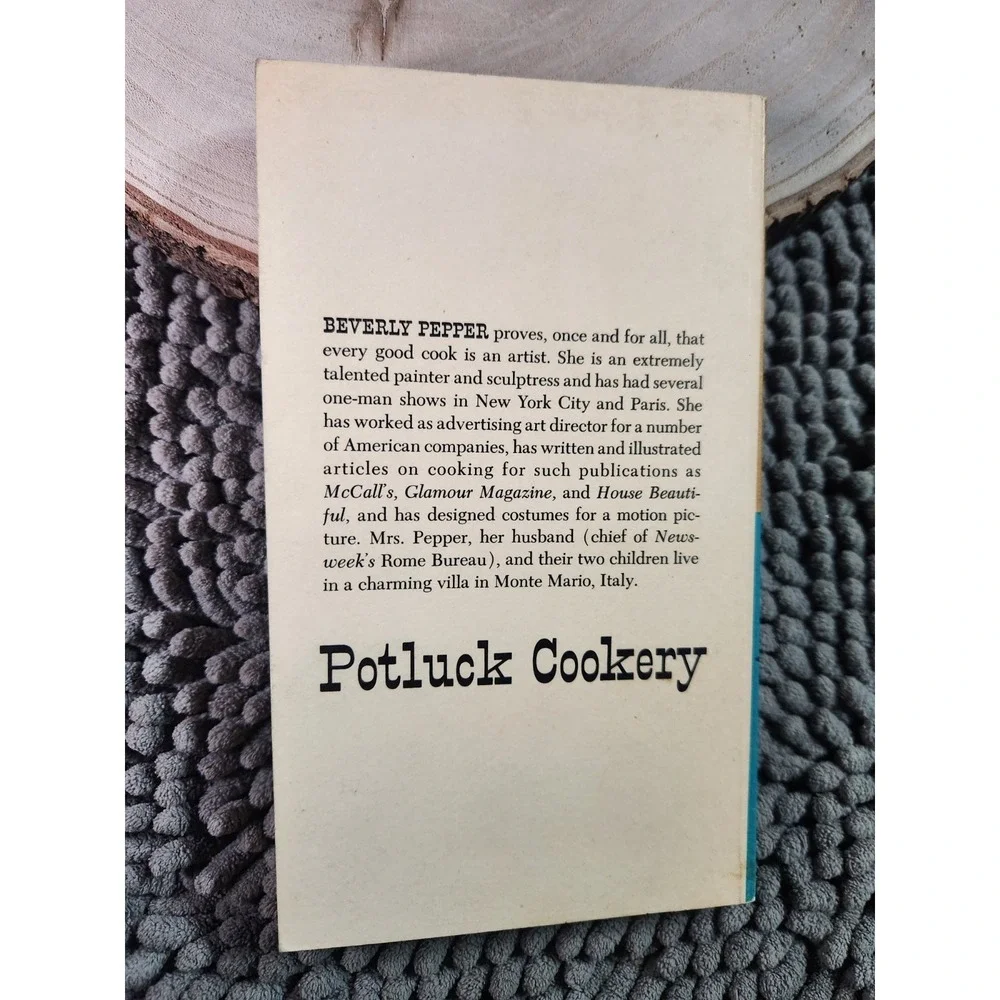 1955 Potluck Cookery by Beverly Pepper VTG Casserole Paperback Cookbook~LIKE NEW